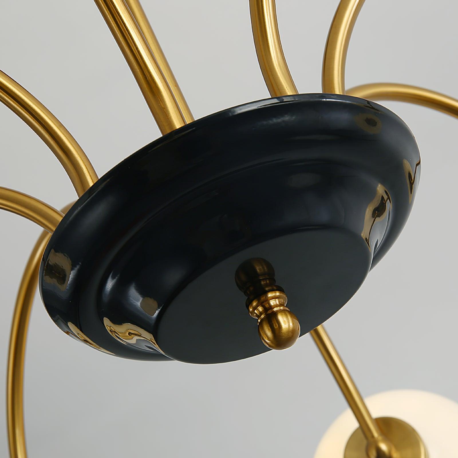 Lustre Courbé Globe Nuances Moderne Rétro Style - Neutralighting