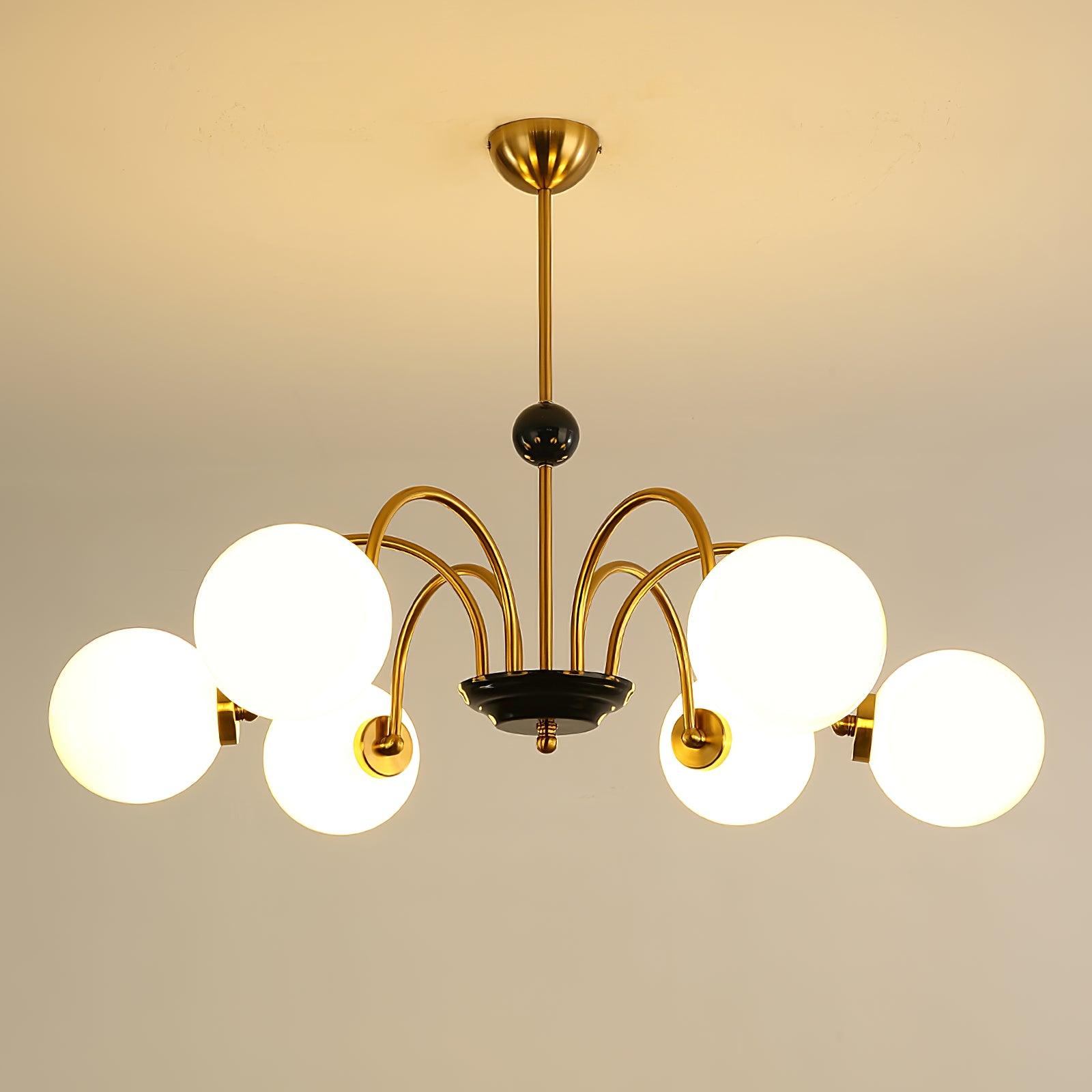 Lustre Courbé Globe Nuances Moderne Rétro Style - Neutralighting