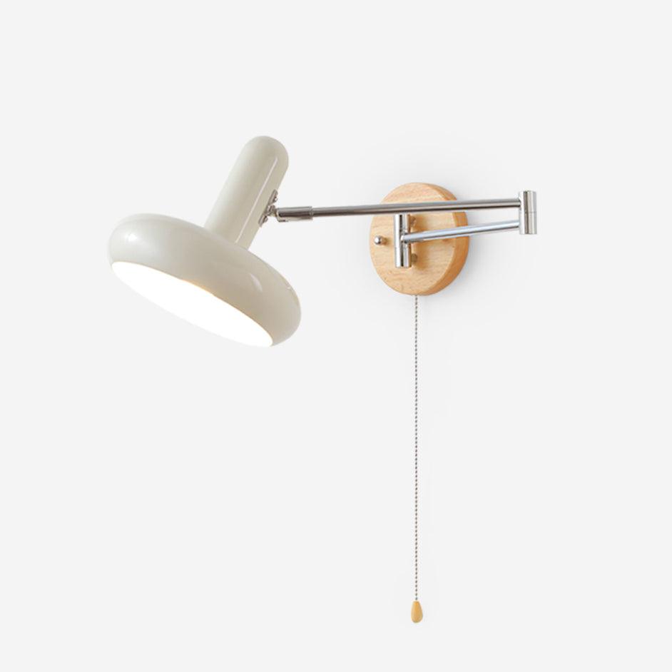 Wall Lamp Swivel Arm Rounded Shade Pull Chain Modern Retro - Letslighting