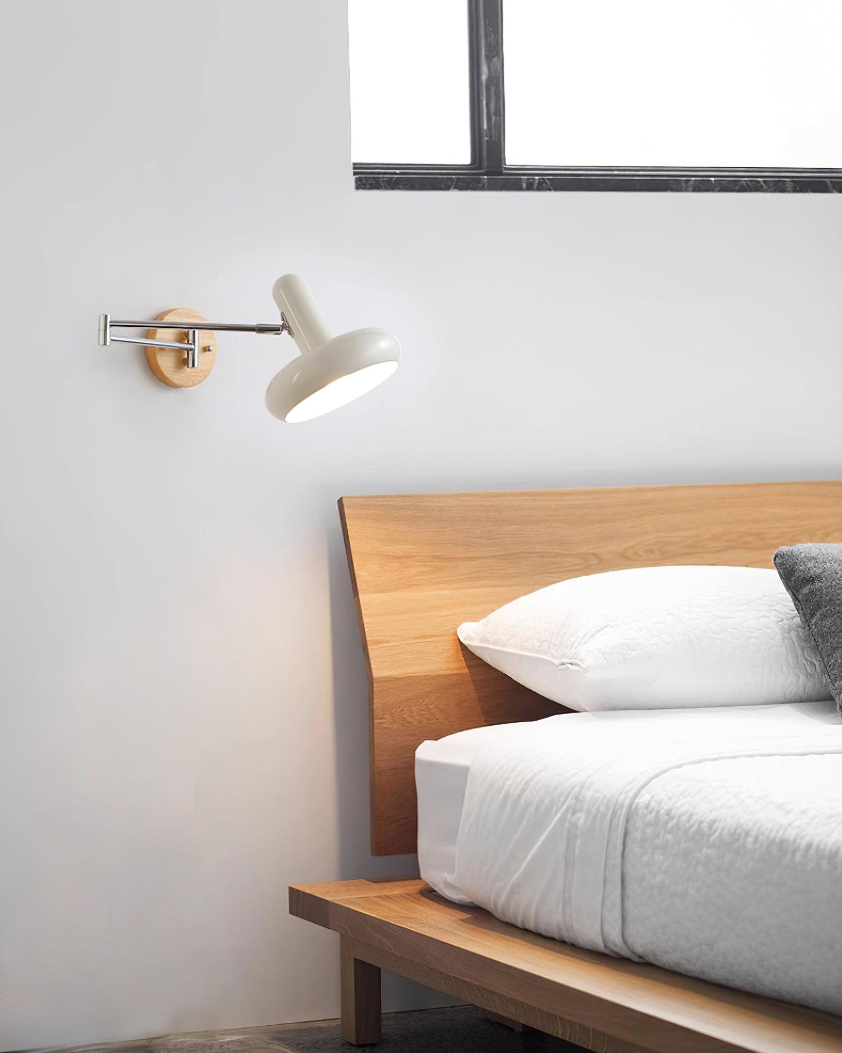 Wall Lamp Swivel Arm Rounded Shade Pull Chain Modern Retro - Letslighting