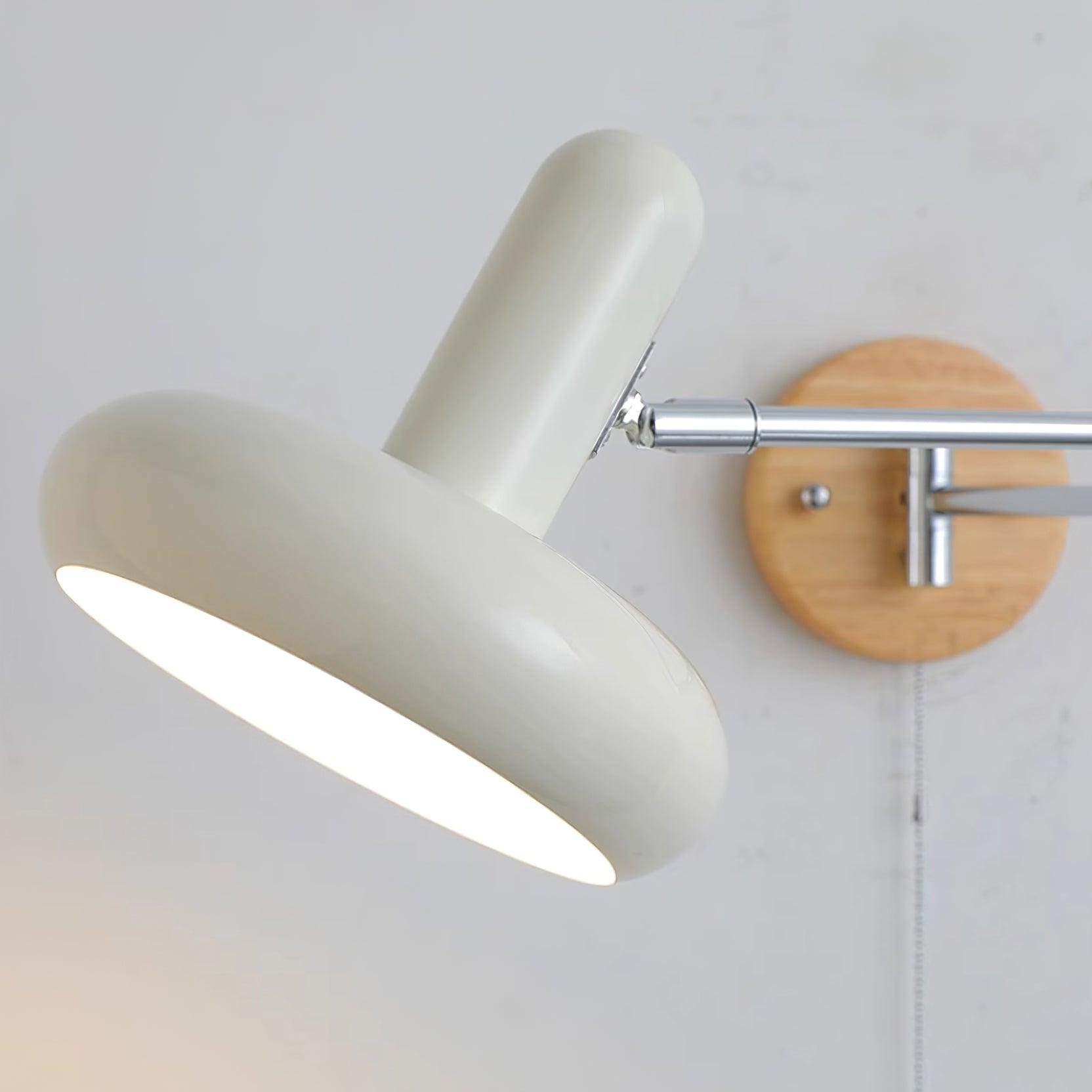 Wall Lamp Swivel Arm Rounded Shade Pull Chain Modern Retro - Letslighting