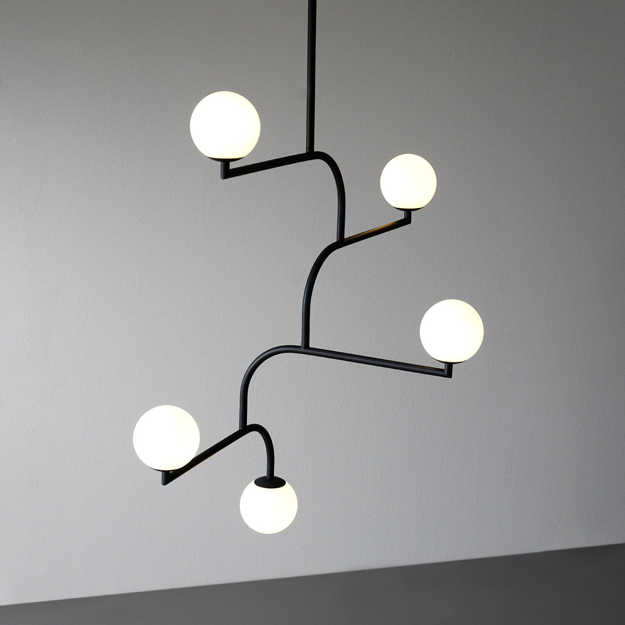 Zelireth Modern Minimalist Brass Glass Chandelier - Lamp Copper