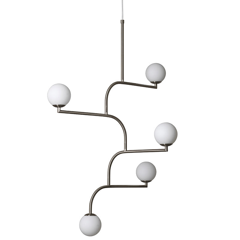 Zelireth Modern Minimalist Brass Glass Chandelier - Lamp Copper