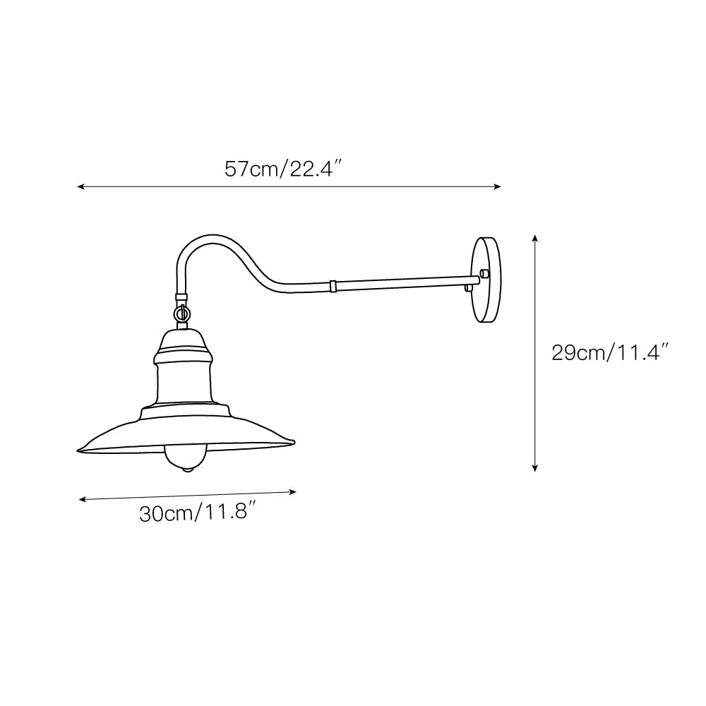 Ciraeus Vintage Industrial Metal Wall Lamp - Lamp Copper
