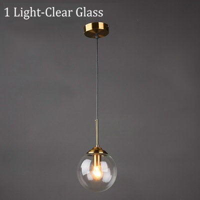 Narell Luminaires Suspension Verre Transparent Ambre