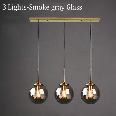 Narell Luminaires Suspension Verre Transparent Ambre