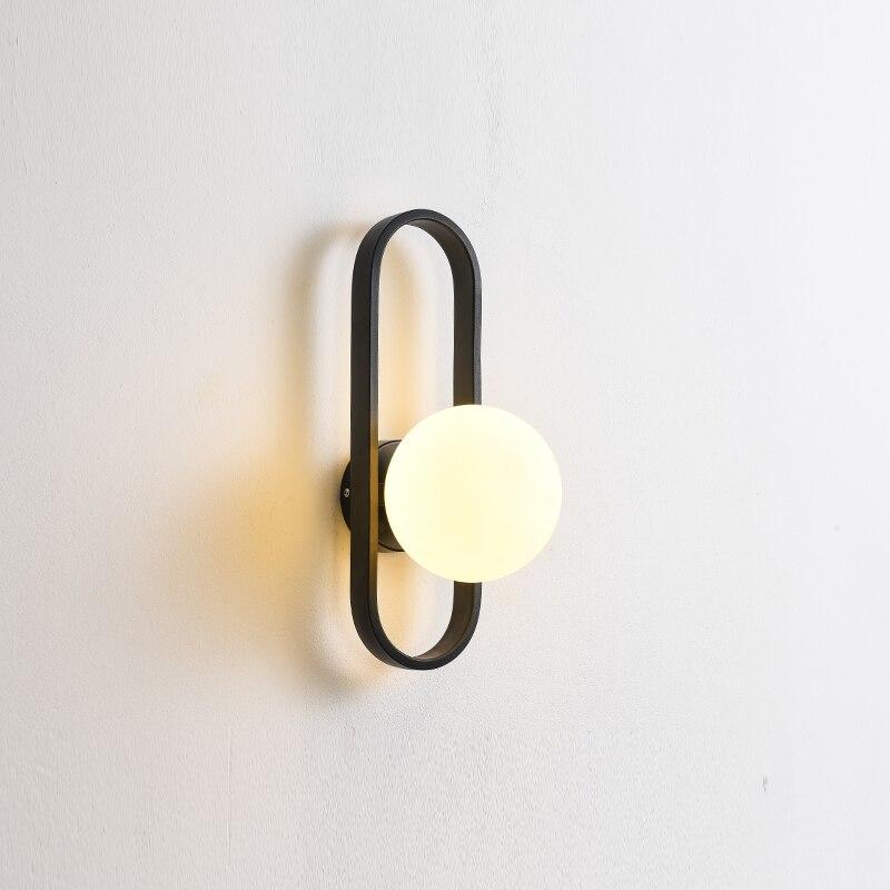 Valentina Applique Murale Globe Led Moderne, Métal, Or/Noir, Chambre - Neutralighting