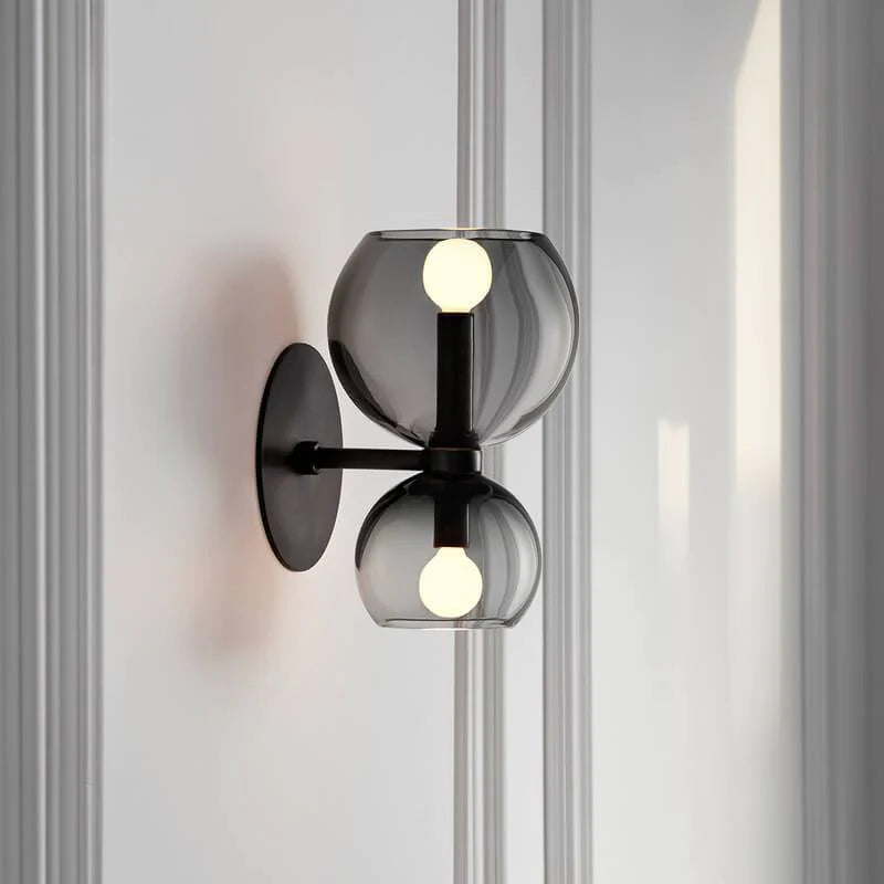 Valentina Moderne Sablier LED Applique Murale Métal/Verre Blanc Salle de séjour
