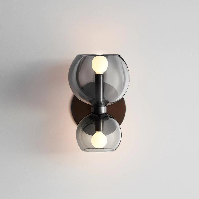Valentina Moderne Sablier LED Applique Murale Métal/Verre Blanc Salle de séjour
