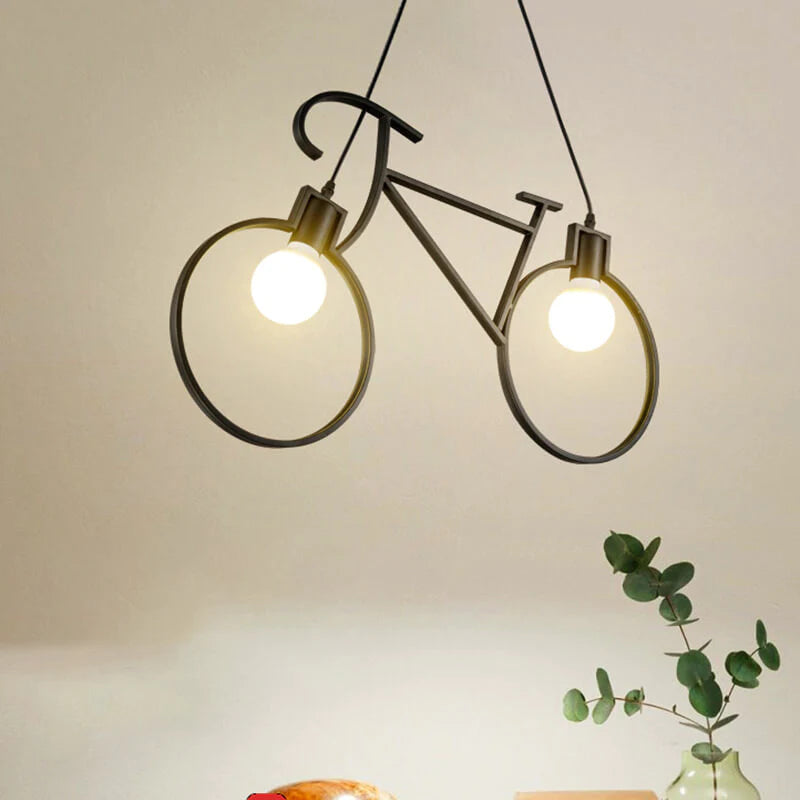 Mira Moderne Créatif Forme De Bicyclette LED Suspension Métal Salon - Neutralighting