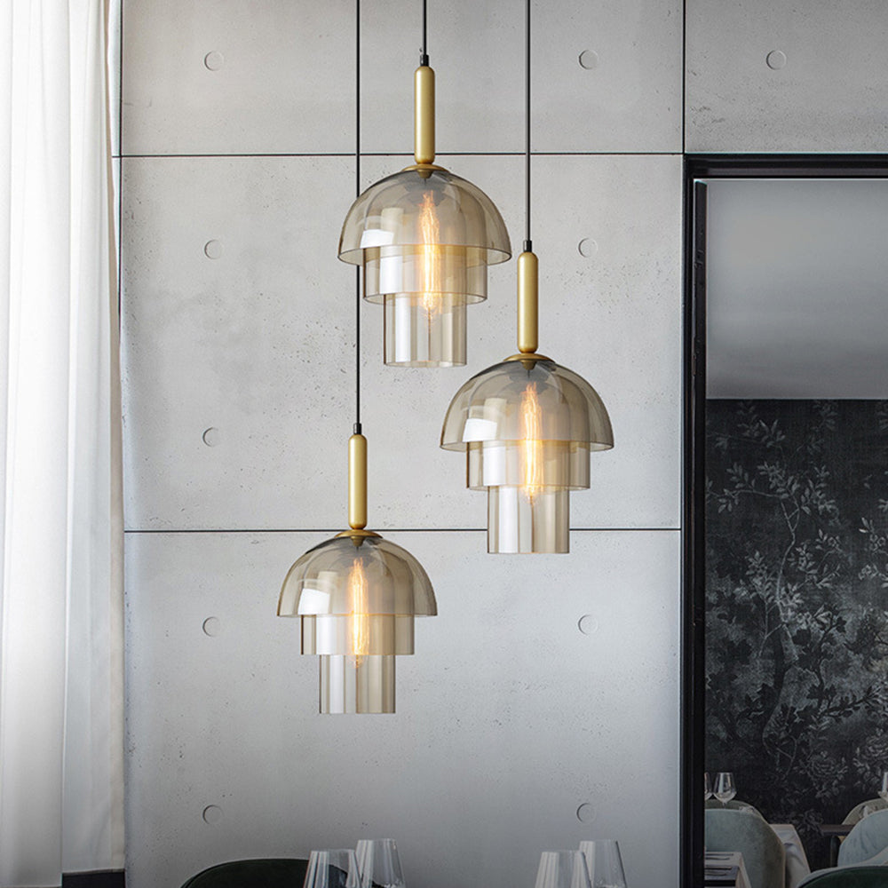 Valentina Moderne Métal Verre Suspension Salon Chambre à Coucher