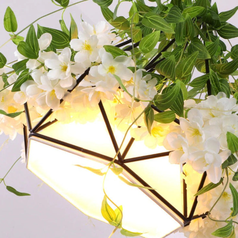 Arisha Moderne Fleurs LED Suspension Métal Salon - Neutralighting