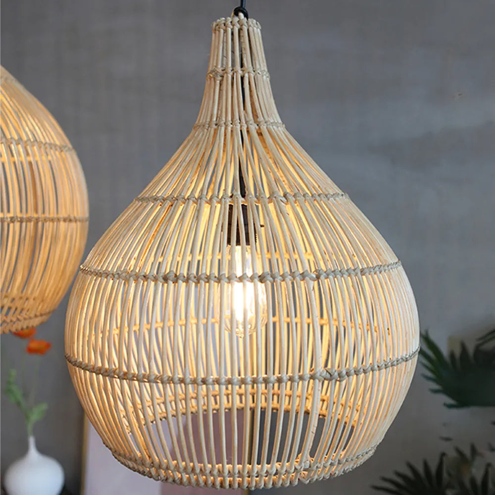 Ritta Suspension Japonais Créatif Rotin pour Salle à Manger/Chambre - Neutralighting
