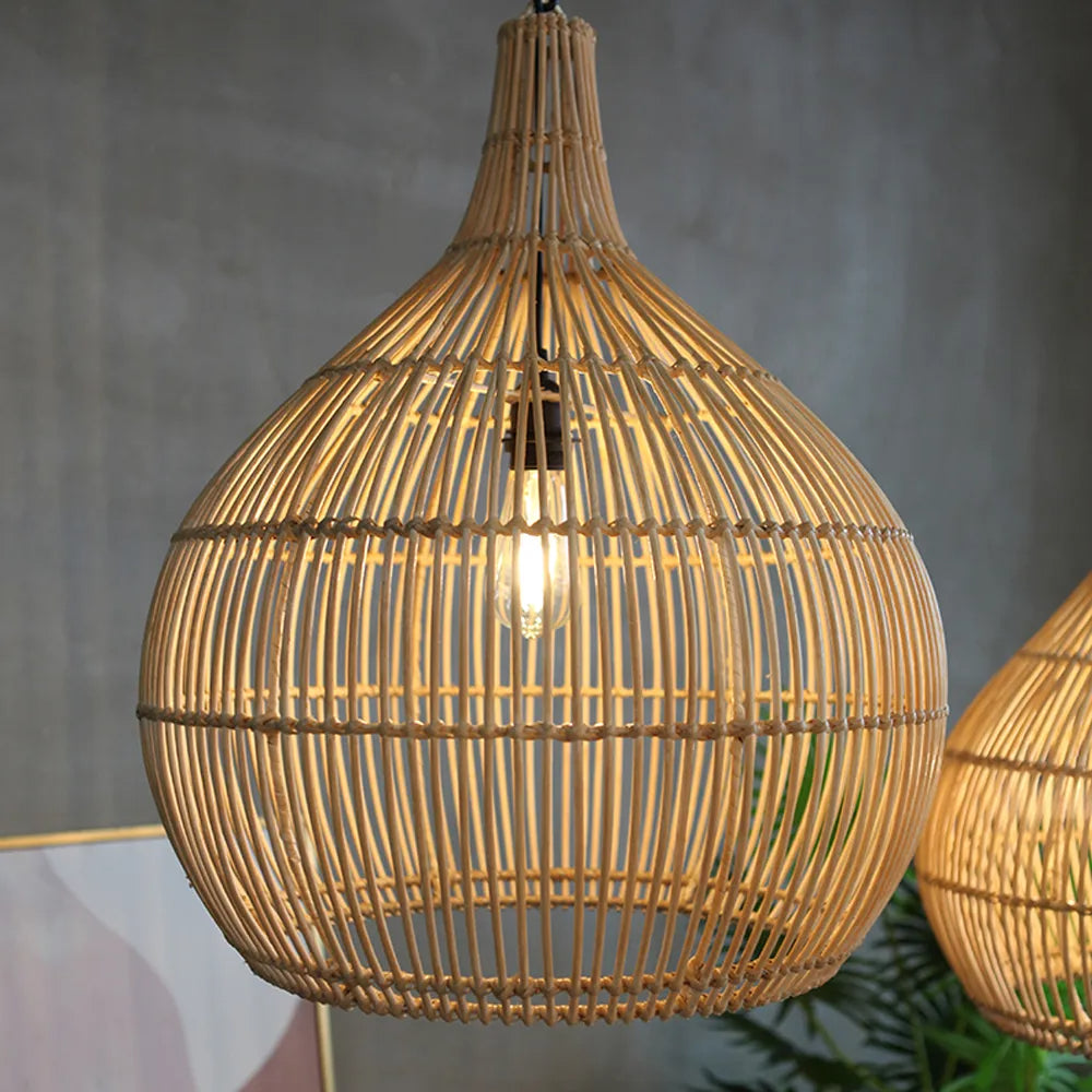 Ritta Suspension Japonais Créatif Rotin pour Salle à Manger/Chambre - Neutralighting