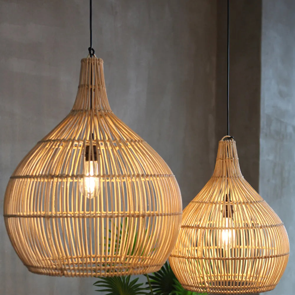 Ritta Suspension Japonais Créatif Rotin pour Salle à Manger/Chambre - Neutralighting