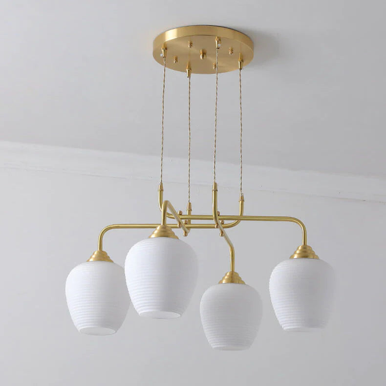 Valentina Moderne LED Lustre Or Métal Verre Salon/Chambre À Coucher