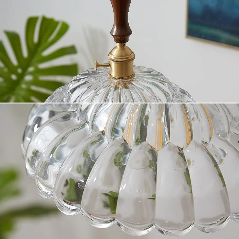 Valentina Moderne LED Suspension Bois Métal/Verre Chambre À Coucher - Neutralighting