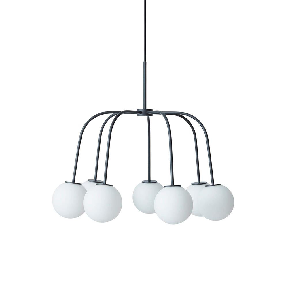 Elphaia Vintage Modern Octopus Black Glass Chandelier - Lamp Copper