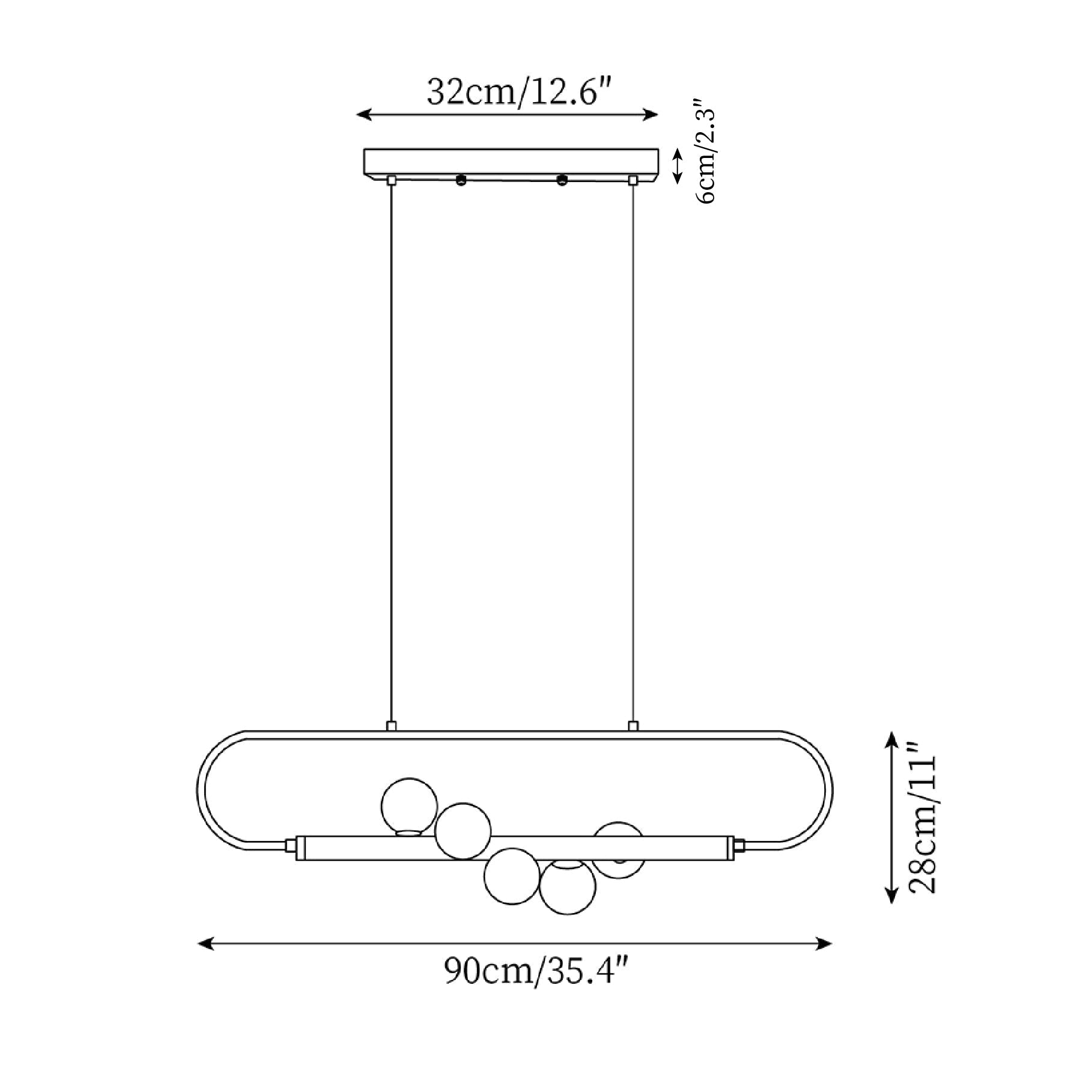 Ardin Chandelier Moderne en Noyer et Laiton - Neutralighting