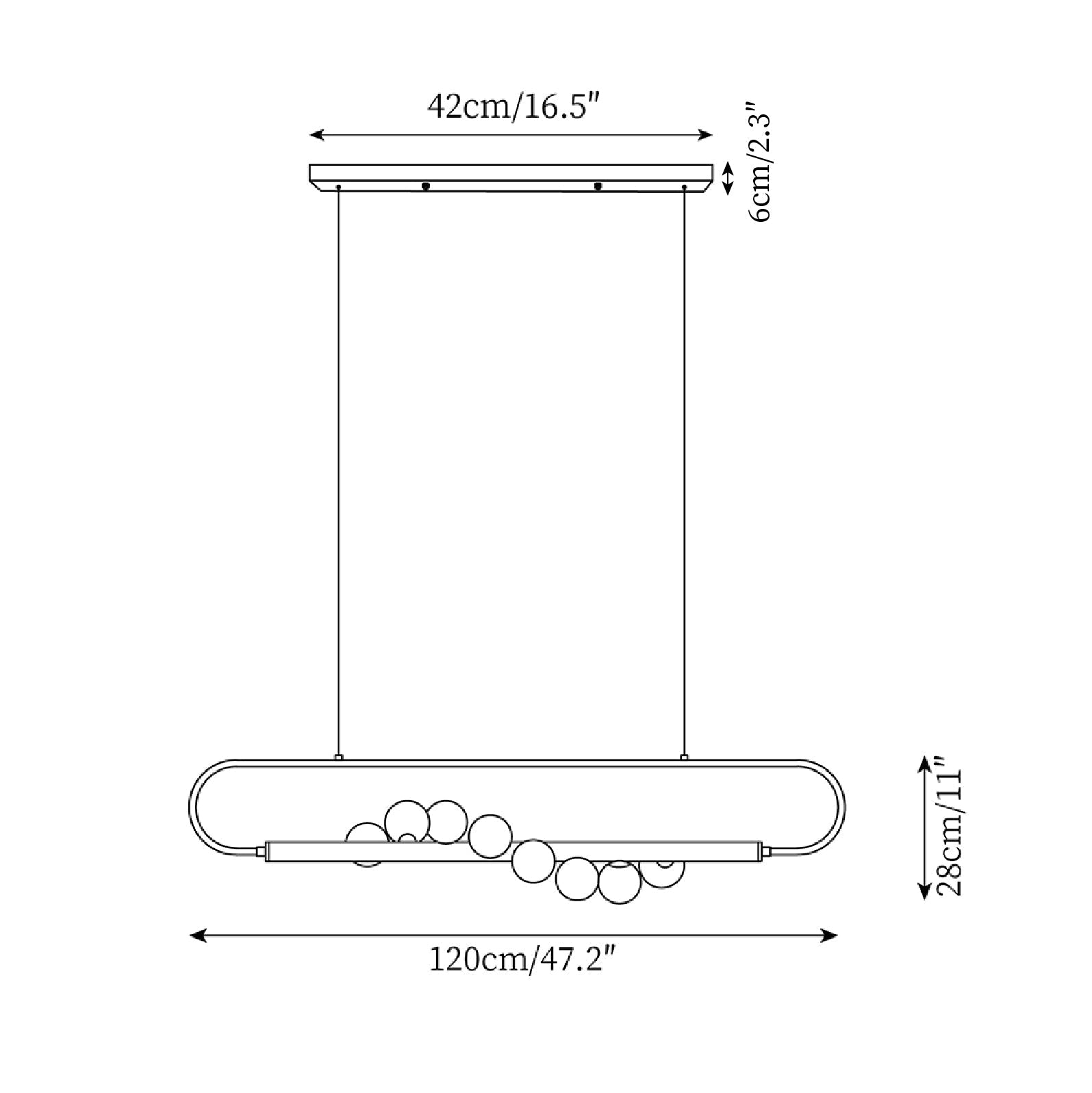 Ardin Chandelier Moderne en Noyer et Laiton - Neutralighting