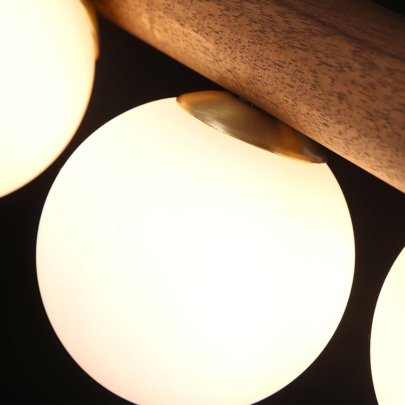 Ardin Chandelier Moderne en Noyer et Laiton - Neutralighting