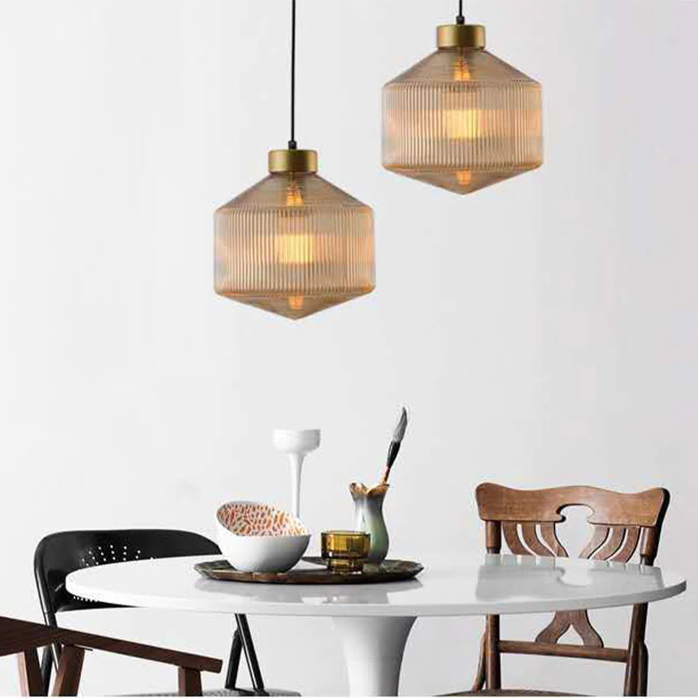 Valentina Suspension Luminaire Moderne LED Gris Fumé Verre Chambre - Neutralighting