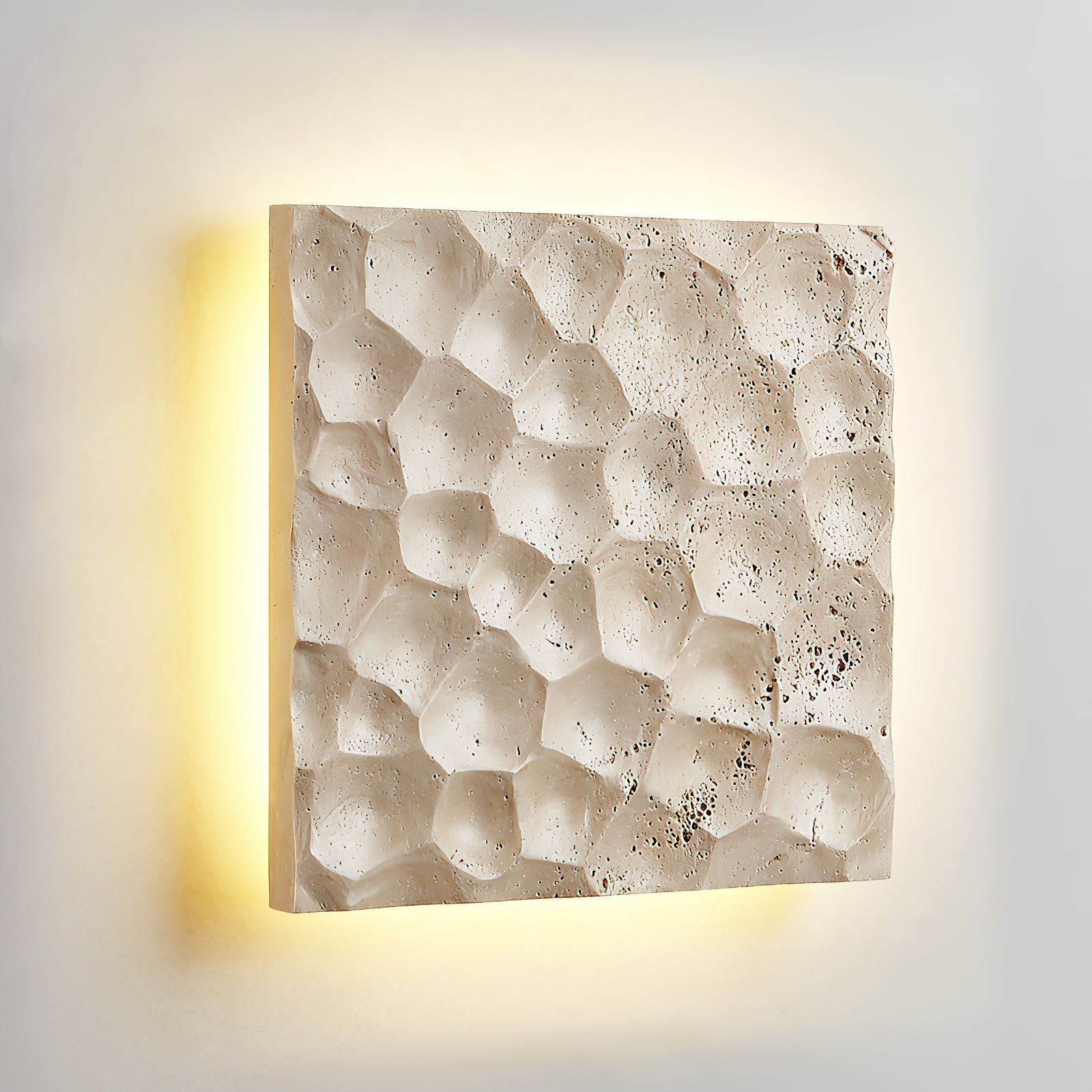 Vedoreth Individual Creativity Panel Travertine Sconce Wall Lamp - Lamp Copper