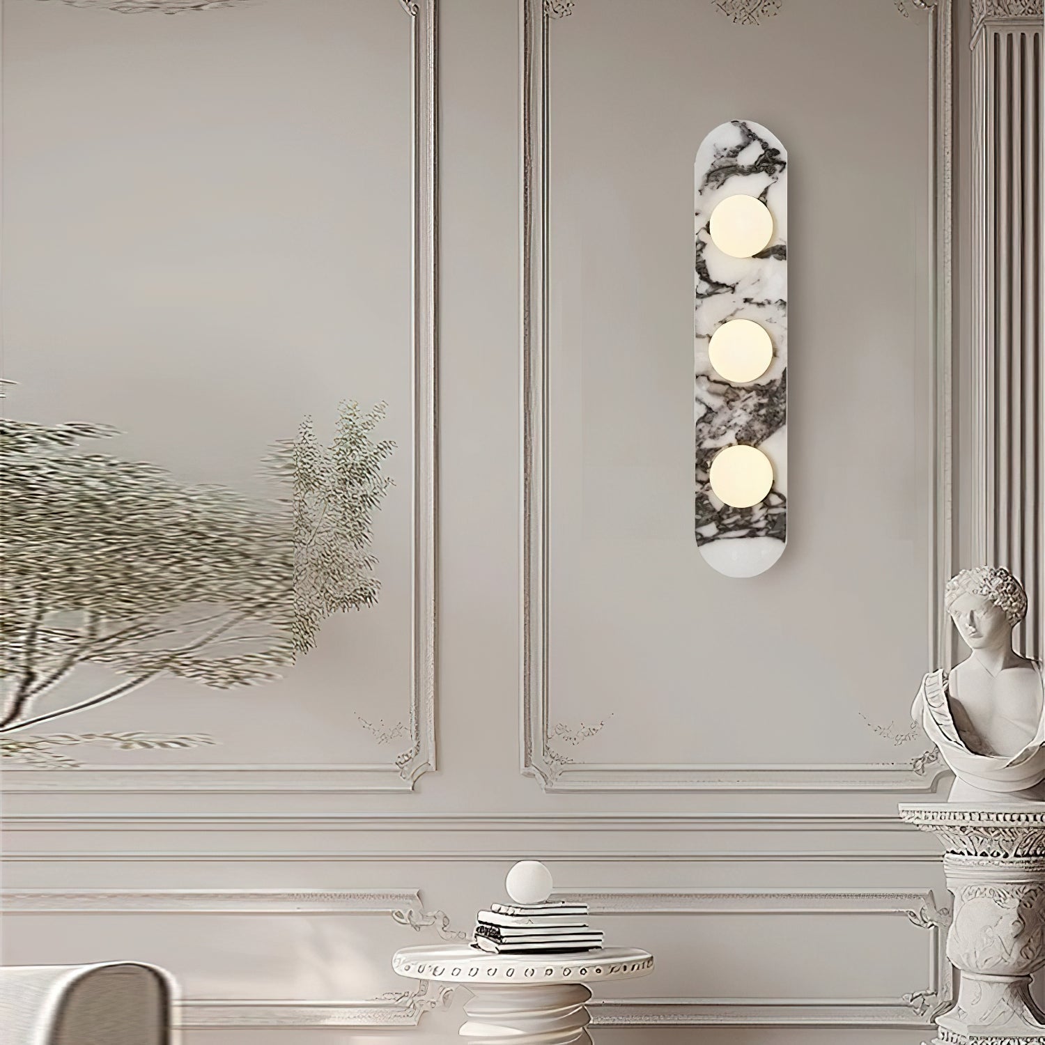 Covelyra Modern Minimalist Marble Glass Wall Lamp - Lamp Copper