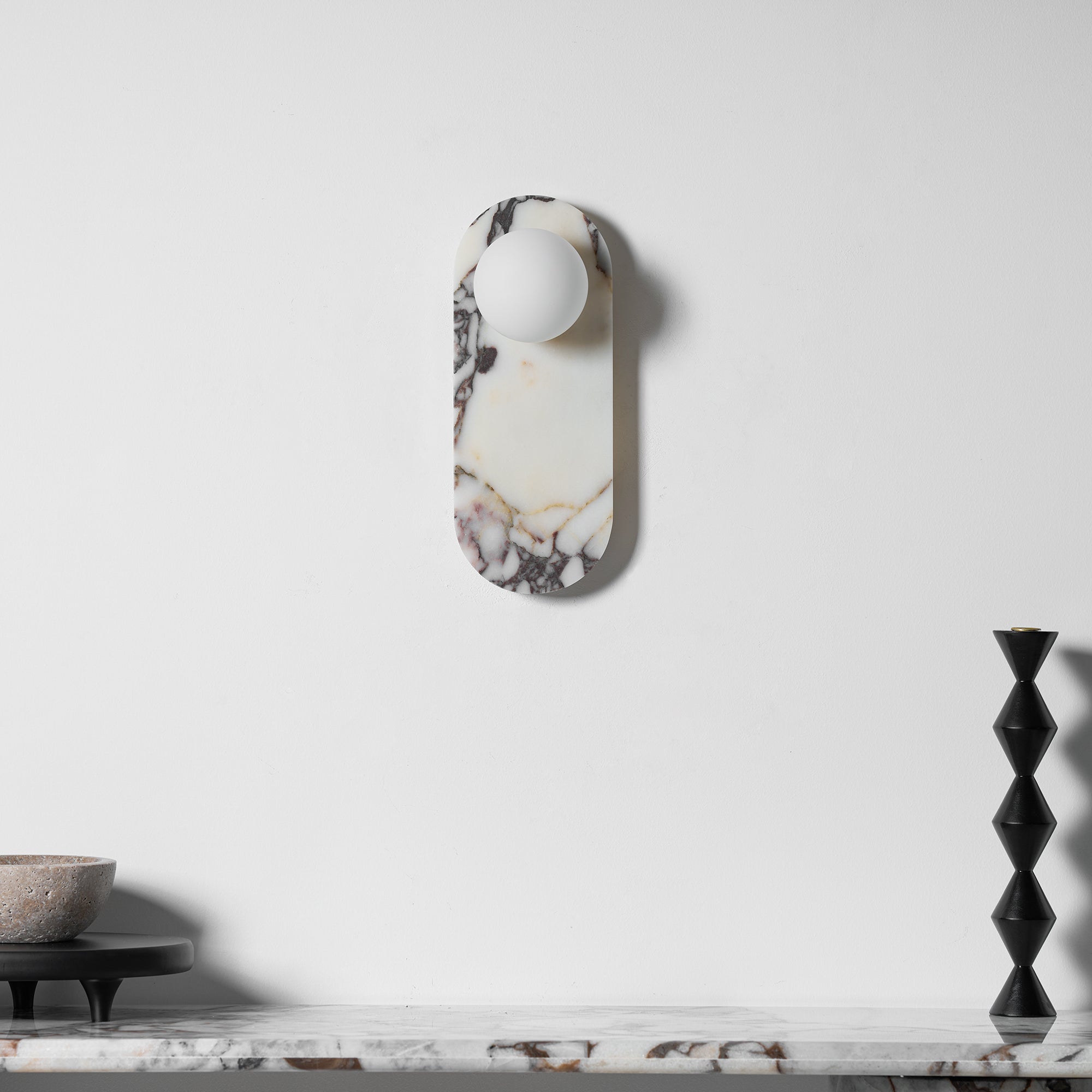 Covelyra Modern Minimalist Marble Glass Wall Lamp - Lamp Copper