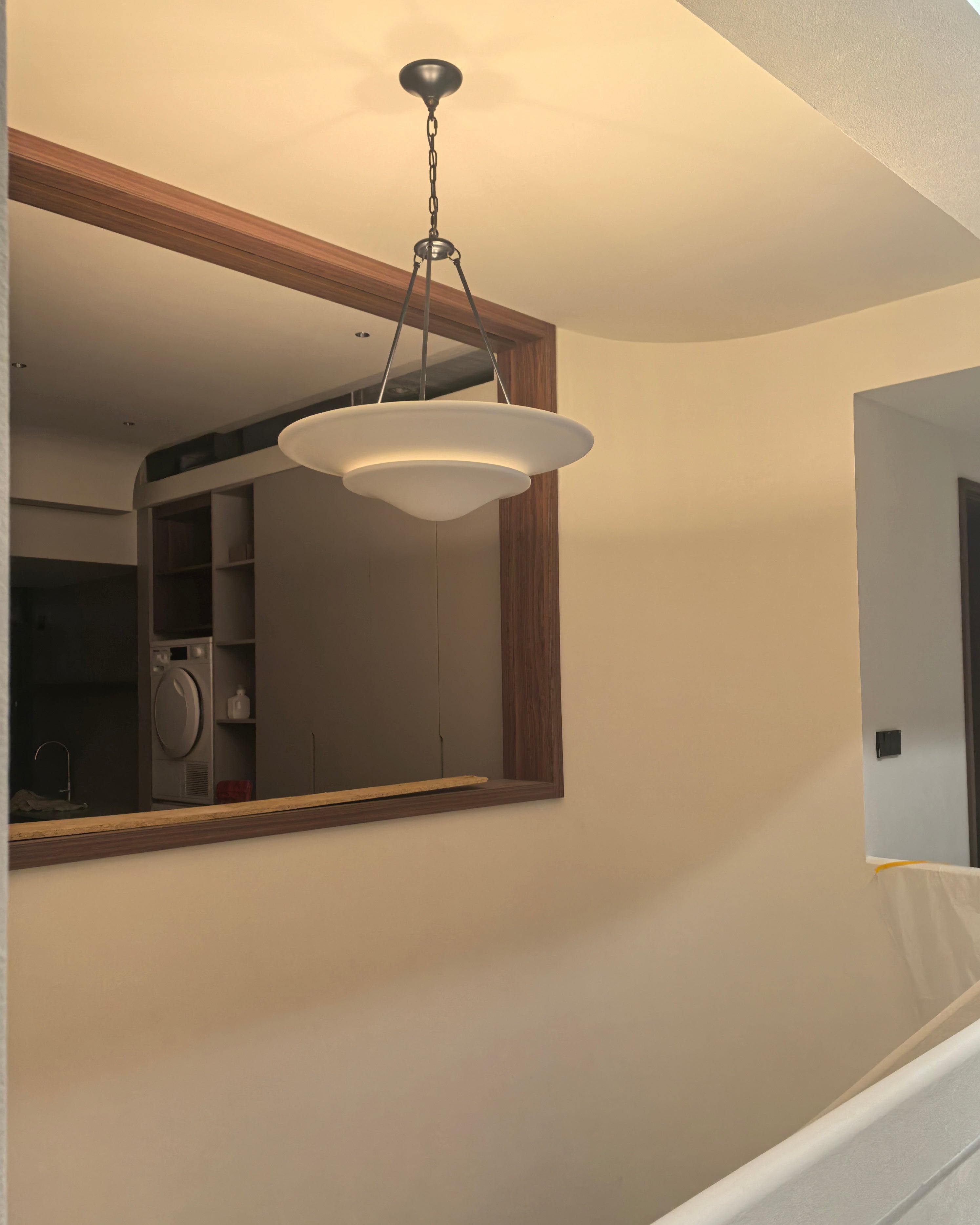 Mollino Chandelier Gypsum Sculptural Suspended - Letslighting