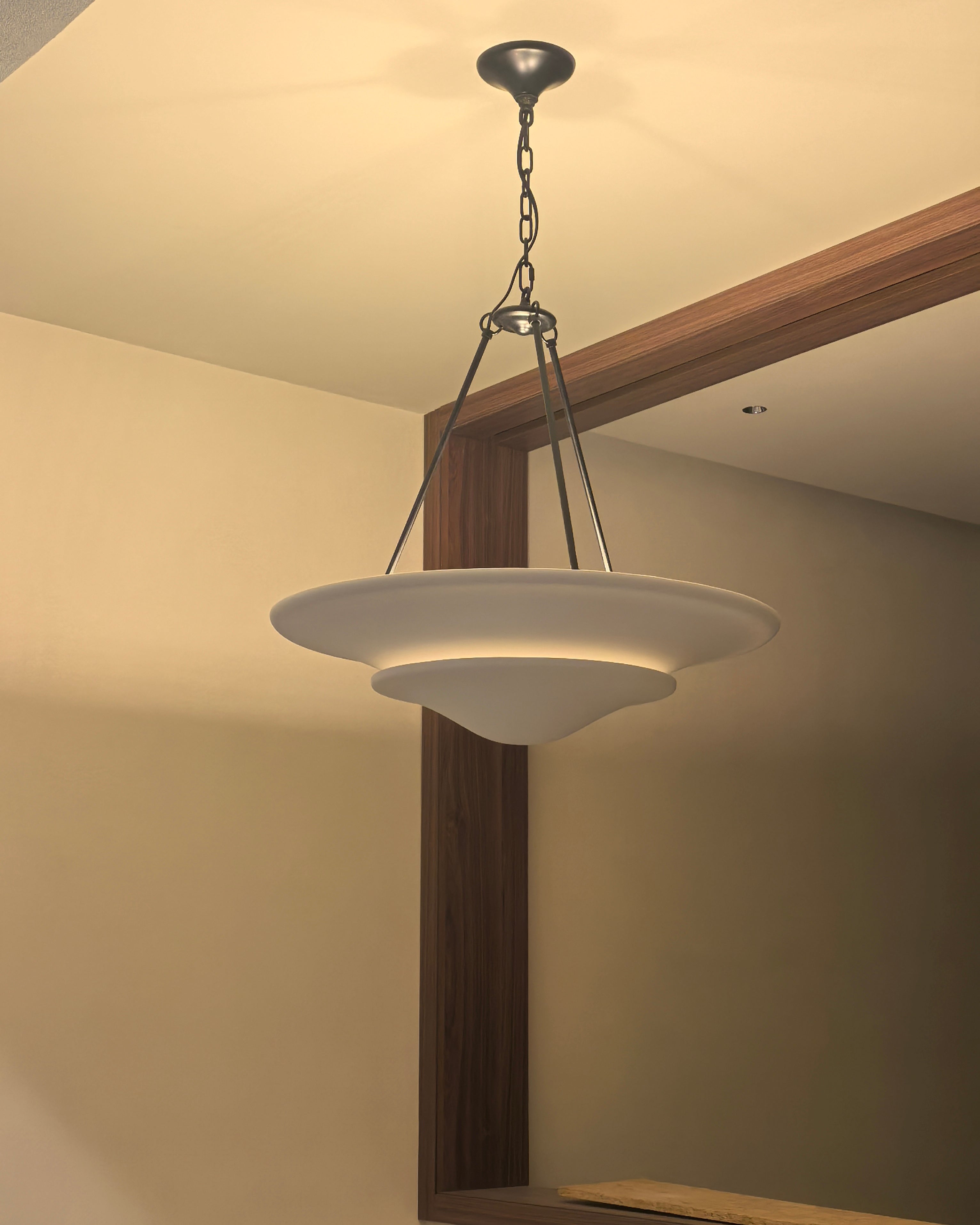Mollino Chandelier Gypsum Sculptural Suspended - Letslighting
