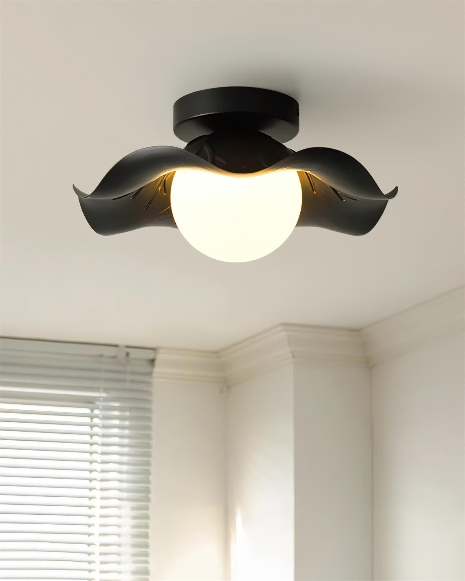 Monae Lumière de Plafond Pétale Globe Noir - Neutralighting