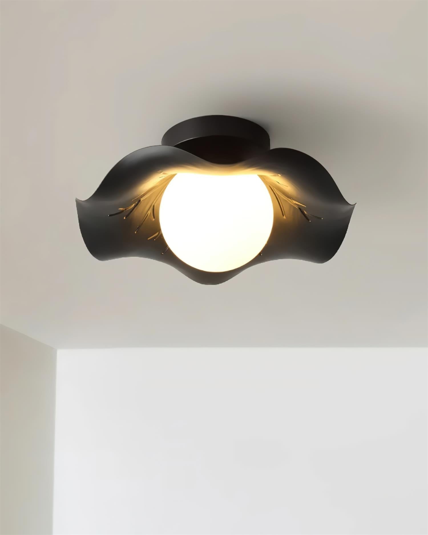 Monae Lumière de Plafond Pétale Globe Noir - Neutralighting