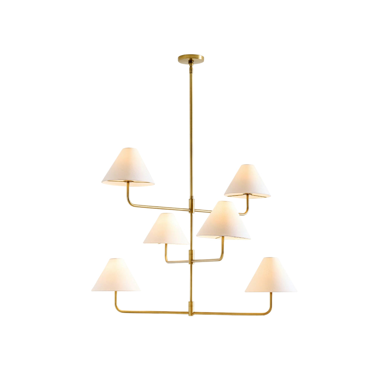 Zoruvyh Étage Ancien Industriel Tissu Métal Lustre - Neutralighting
