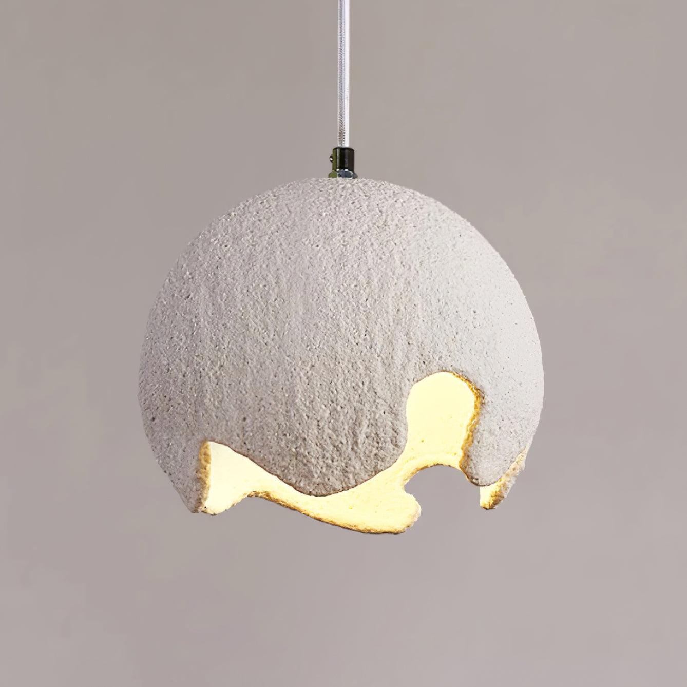 Moon Suspension Crater en Résine Curvilinéaire Minimaliste - Neutralighting