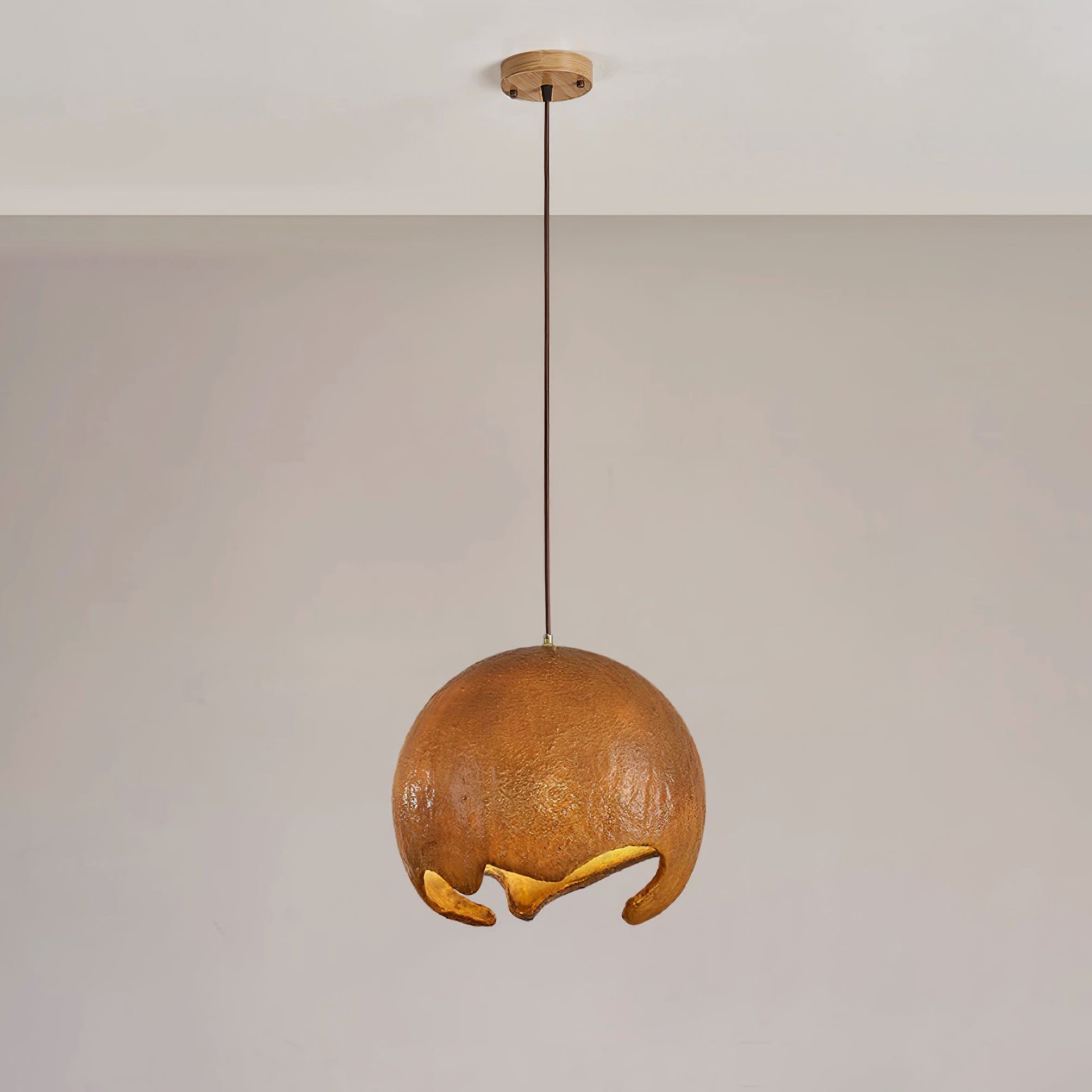 Moon Suspension Crater en Résine Curvilinéaire Minimaliste - Neutralighting