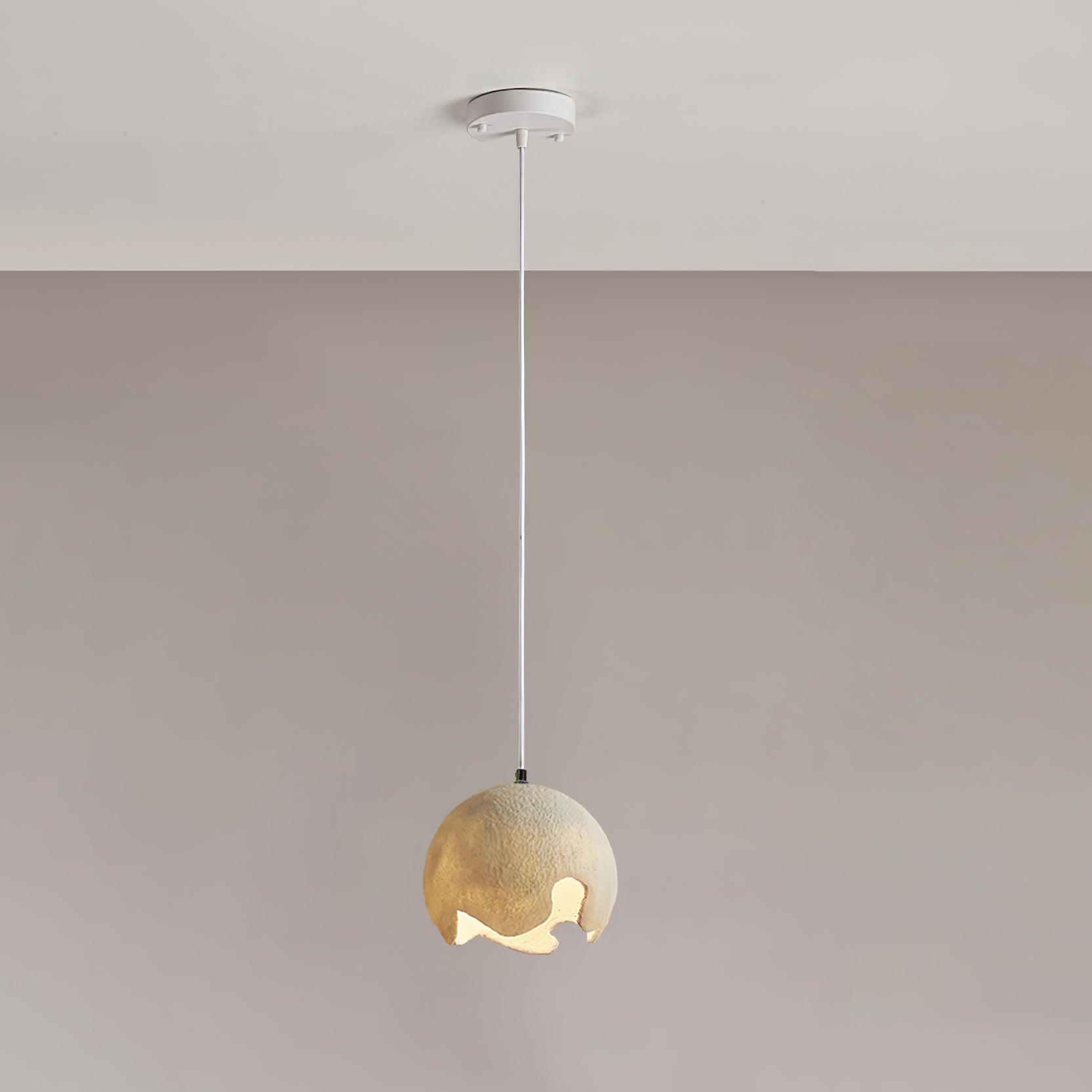 Moon Suspension Crater en Résine Curvilinéaire Minimaliste - Neutralighting