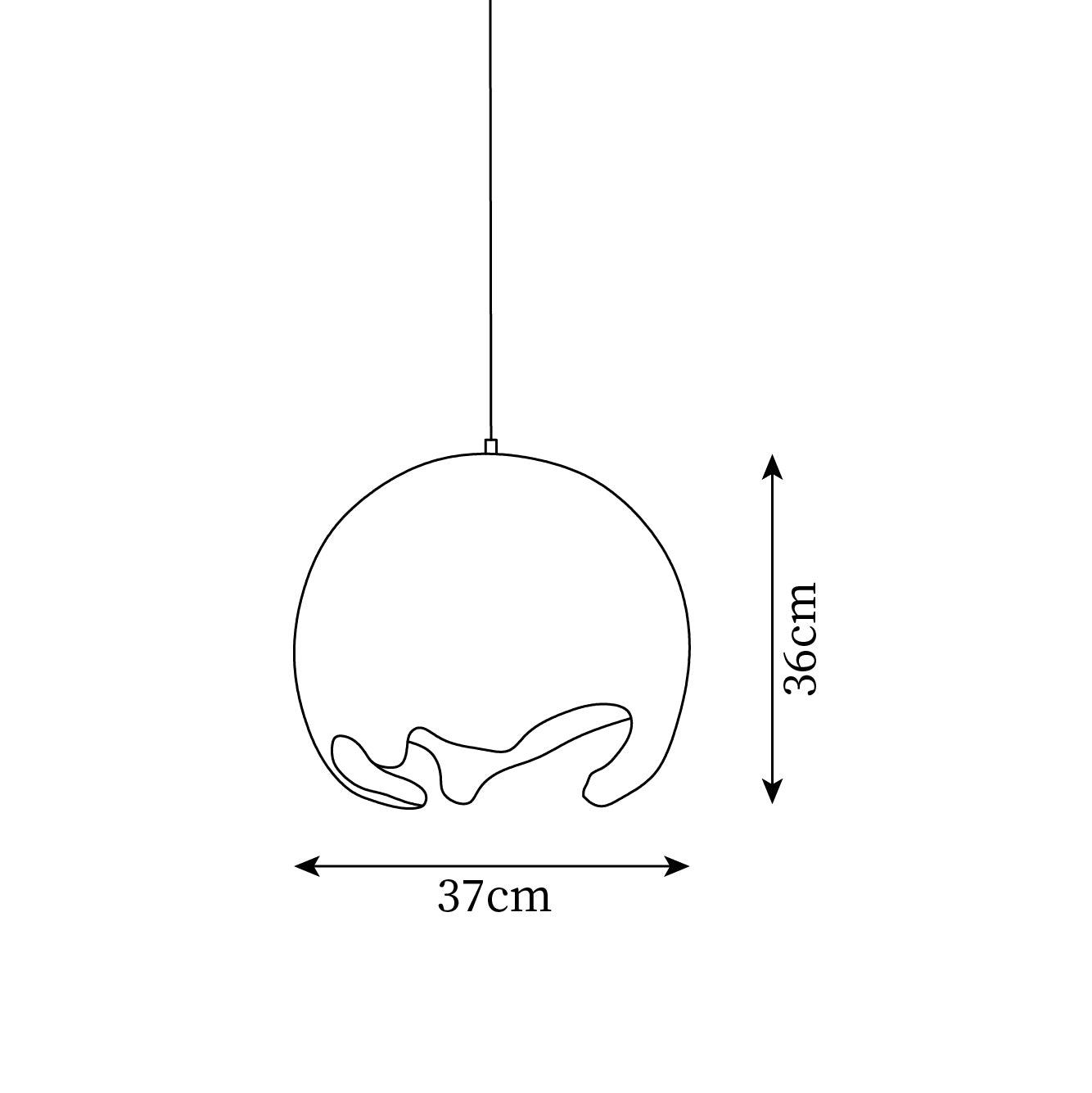 Moon Suspension Crater en Résine Curvilinéaire Minimaliste - Neutralighting