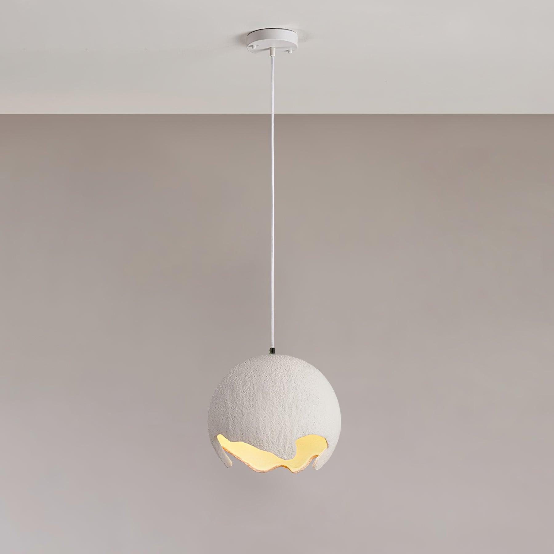 Moon Suspension Crater en Résine Curvilinéaire Minimaliste - Neutralighting
