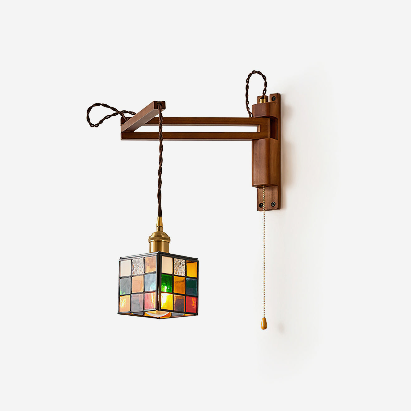 Tiffany Applique Murale Mosaïque avec Chaîne à Tirette - Neutralighting