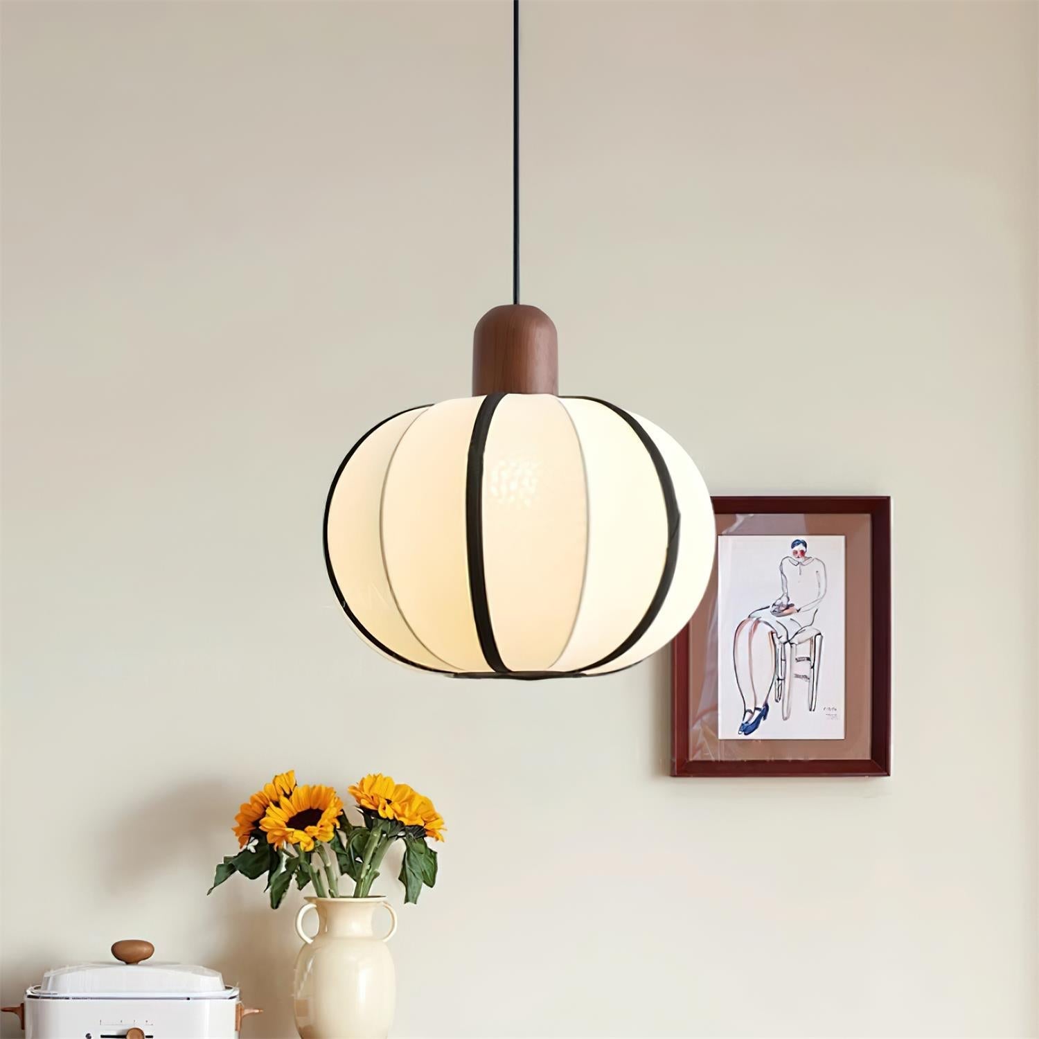 Mosh Suspension Globe Tissu Organique Minimaliste - Neutralighting