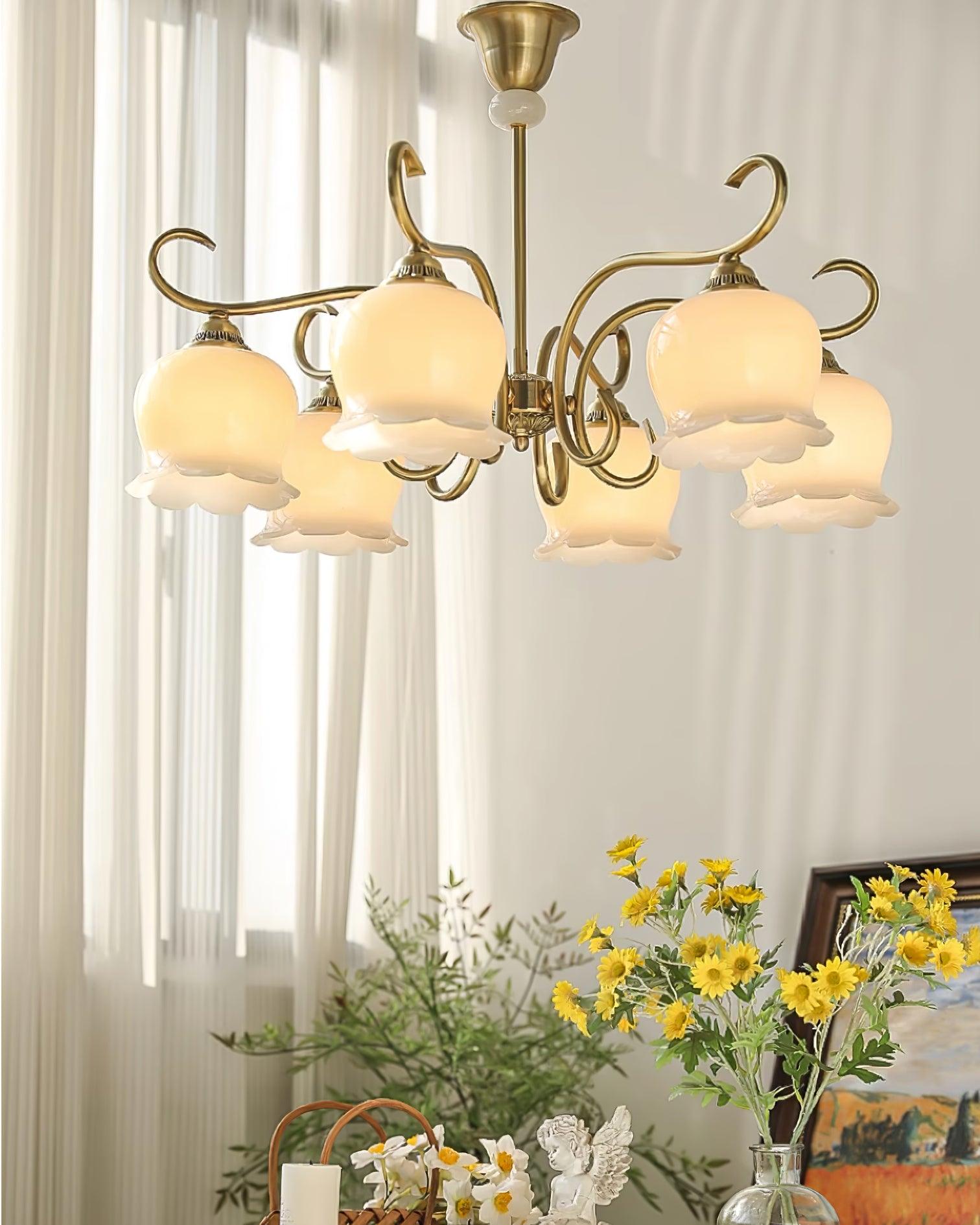 Mullan Lustre Laiton Résine Blanc Or - Neutralighting