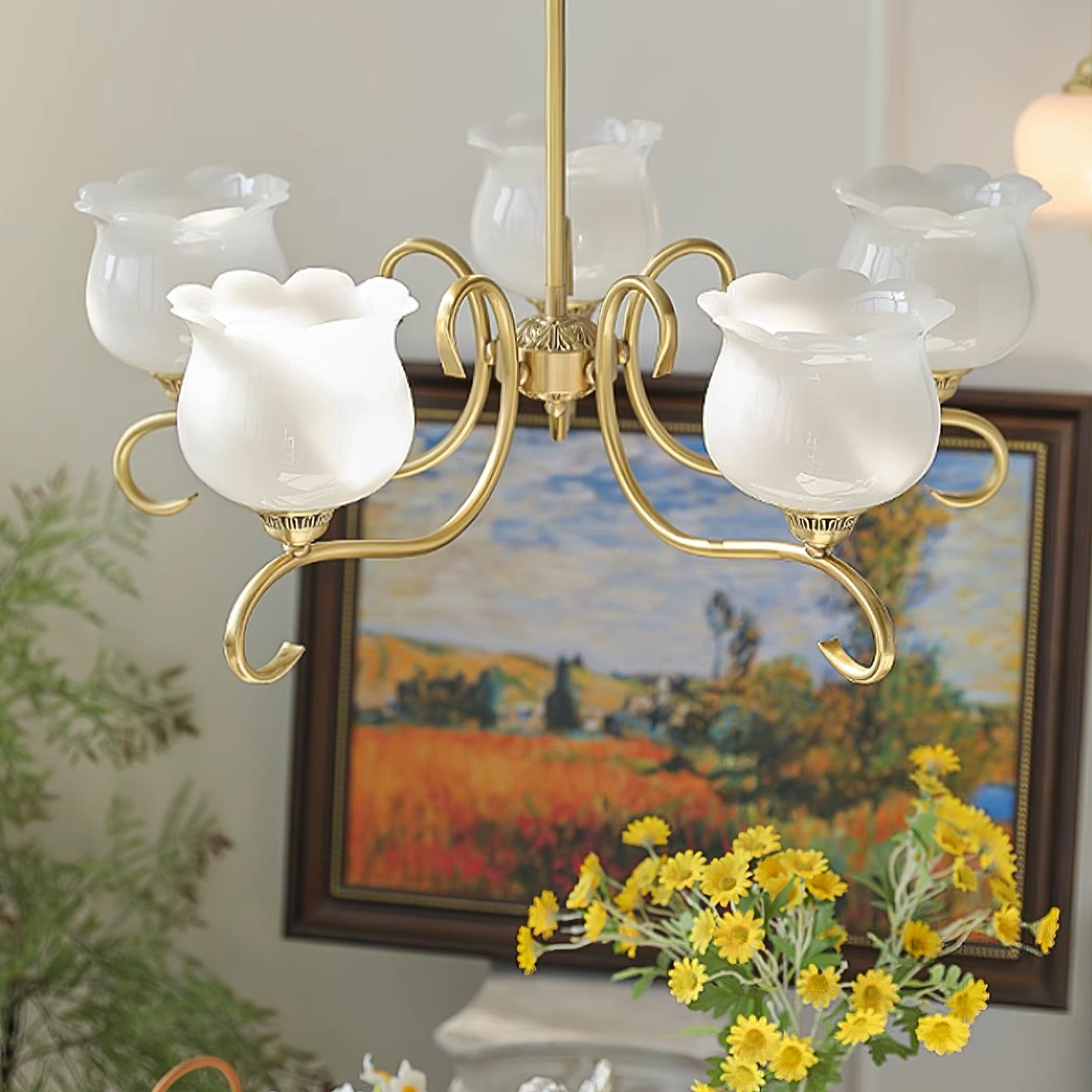 Mullan Lustre Laiton Résine Blanc Or - Neutralighting