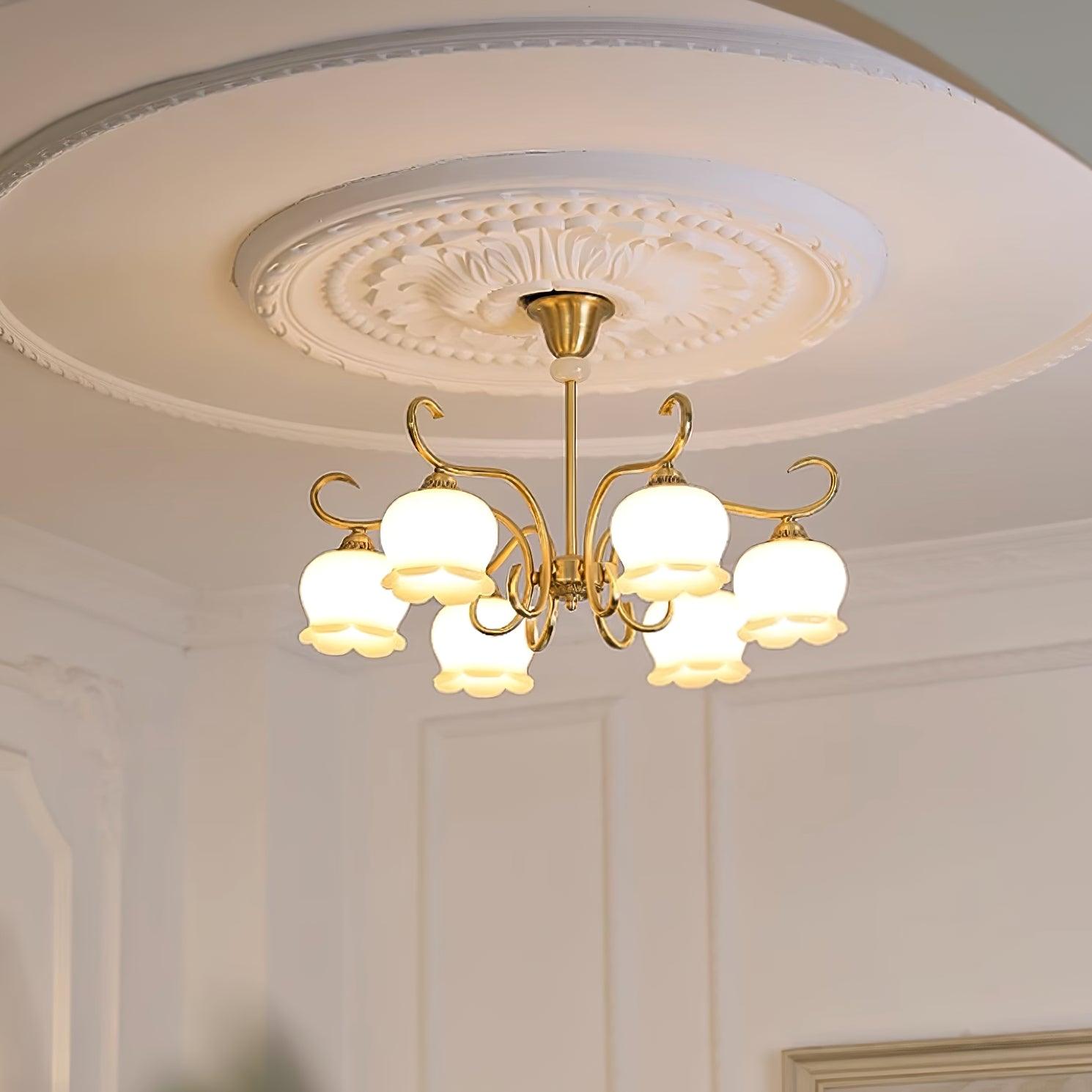 Mullan Lustre Laiton Résine Blanc Or - Neutralighting