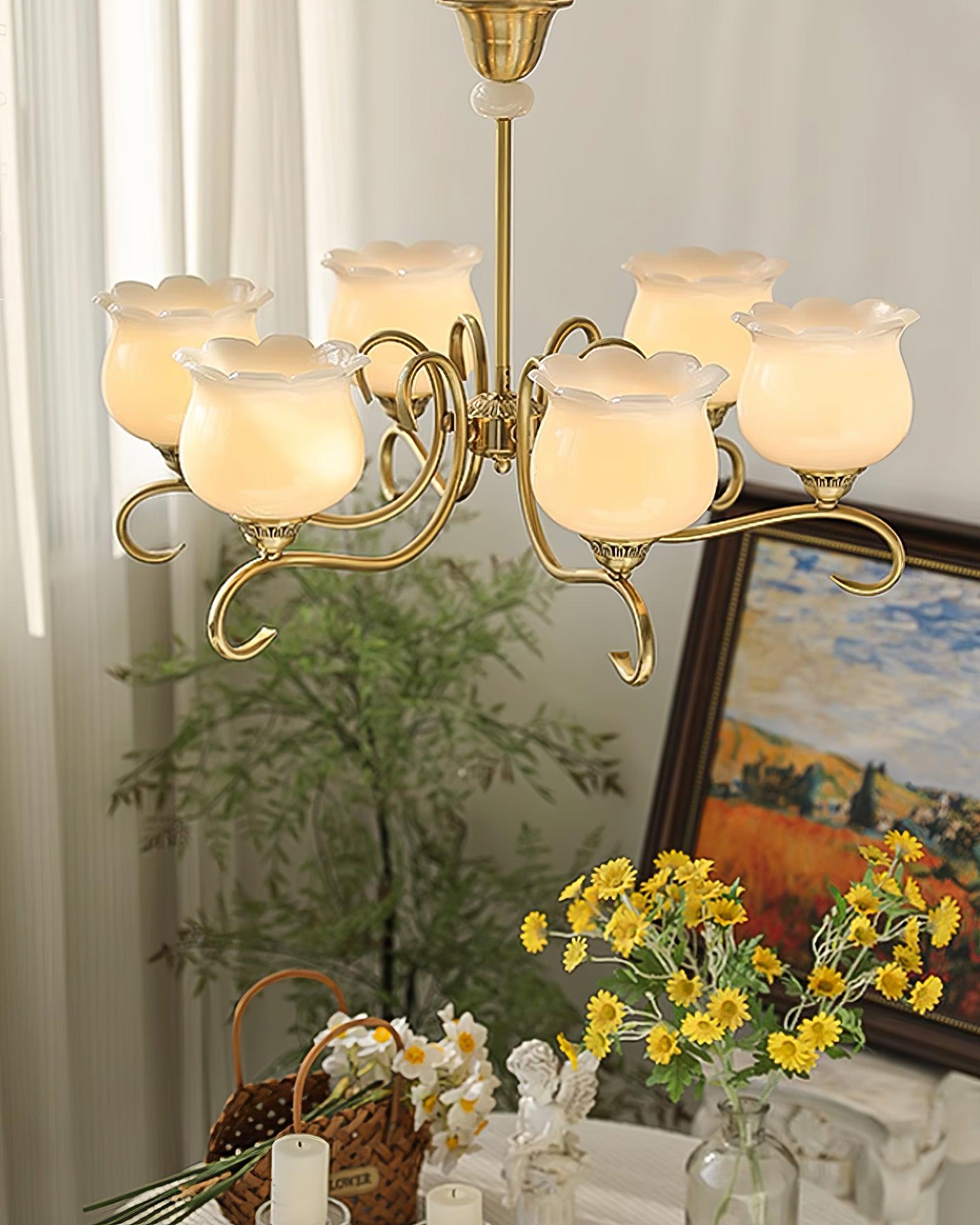 Mullan Lustre Laiton Résine Blanc Or - Neutralighting