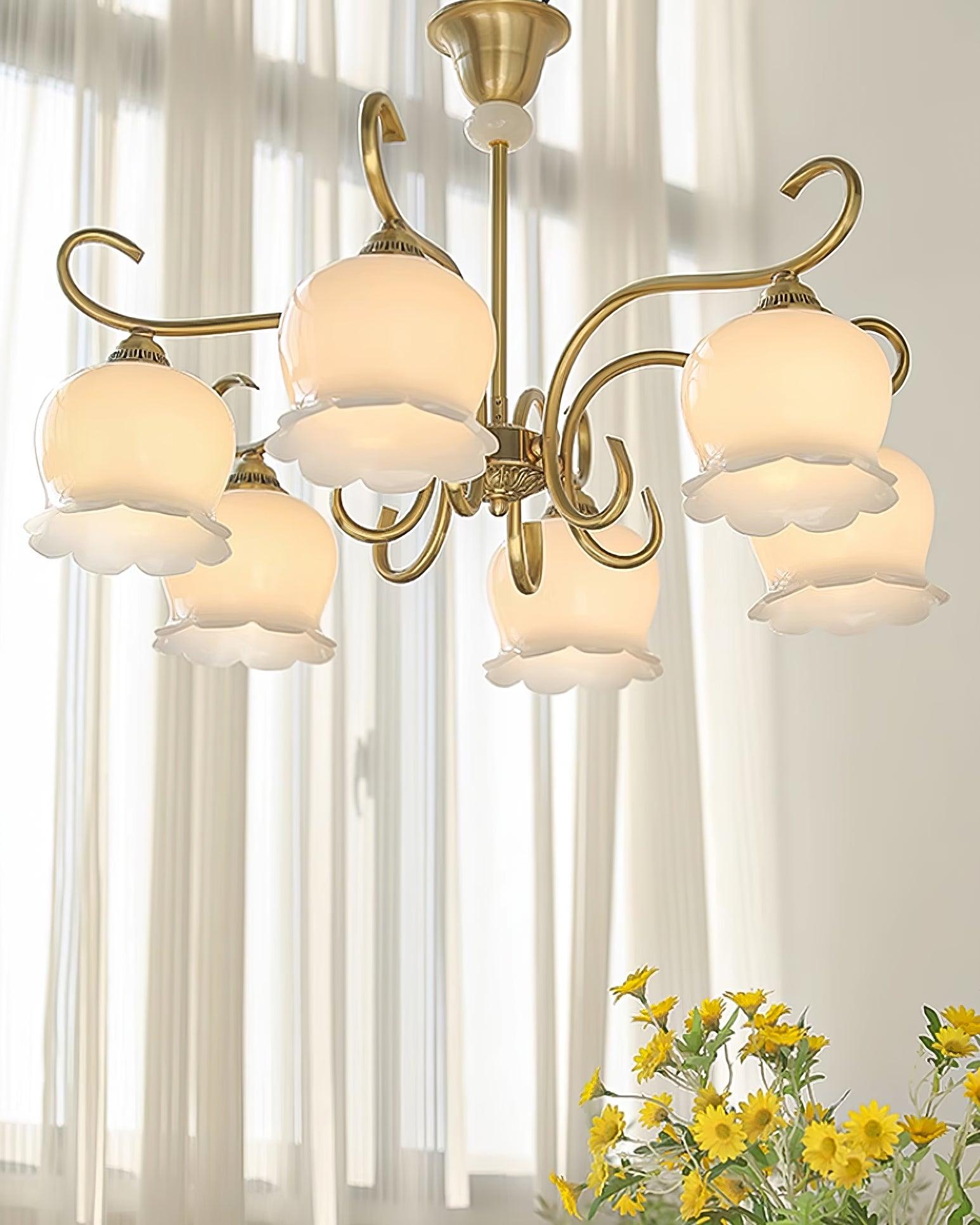 Mullan Lustre Laiton Résine Blanc Or - Neutralighting
