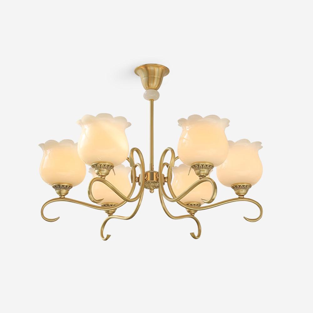 Mullan Lustre Laiton Résine Blanc Or - Neutralighting