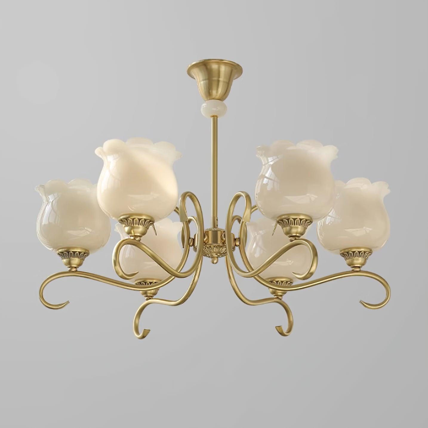 Mullan Lustre Laiton Résine Blanc Or - Neutralighting