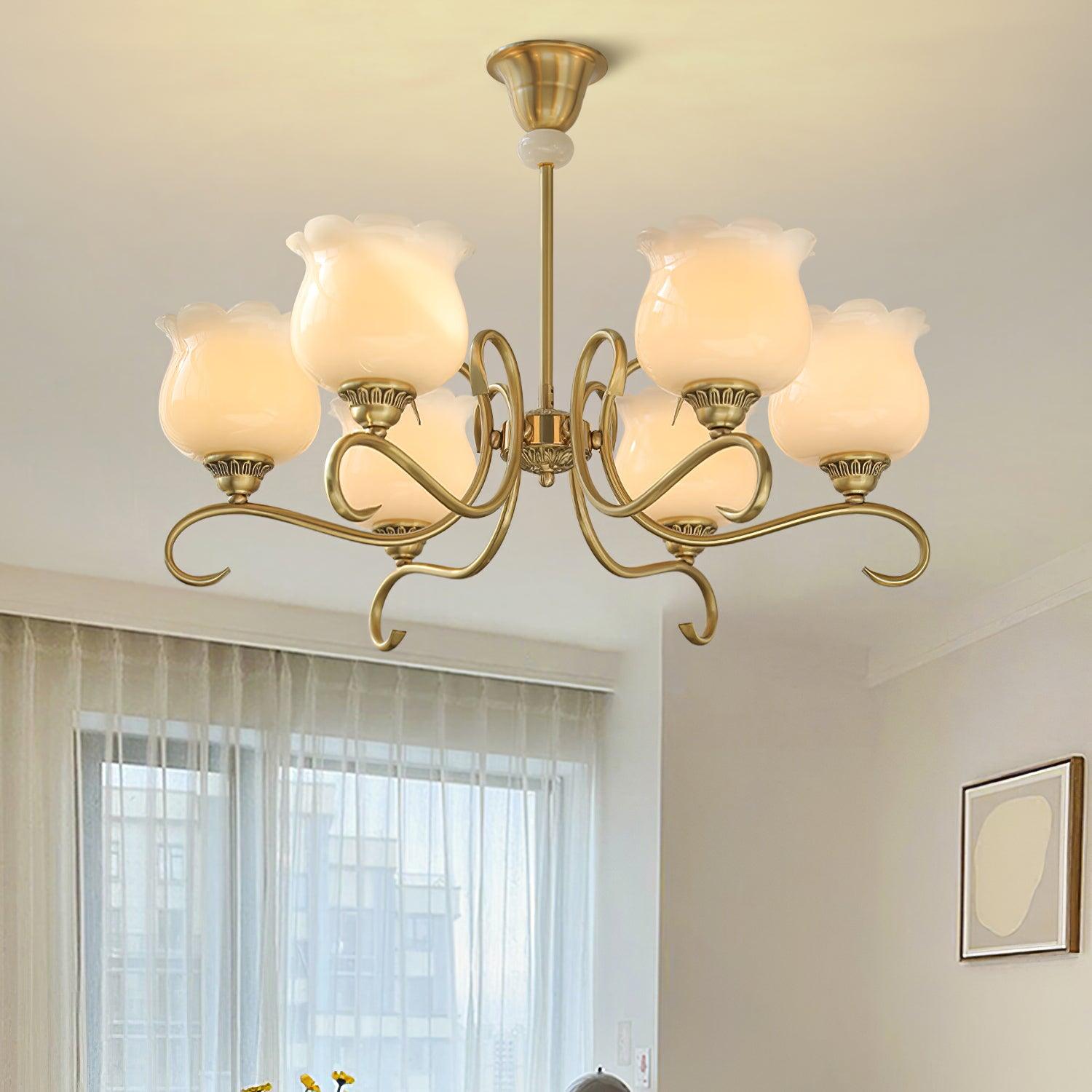 Mullan Lustre Laiton Résine Blanc Or - Neutralighting