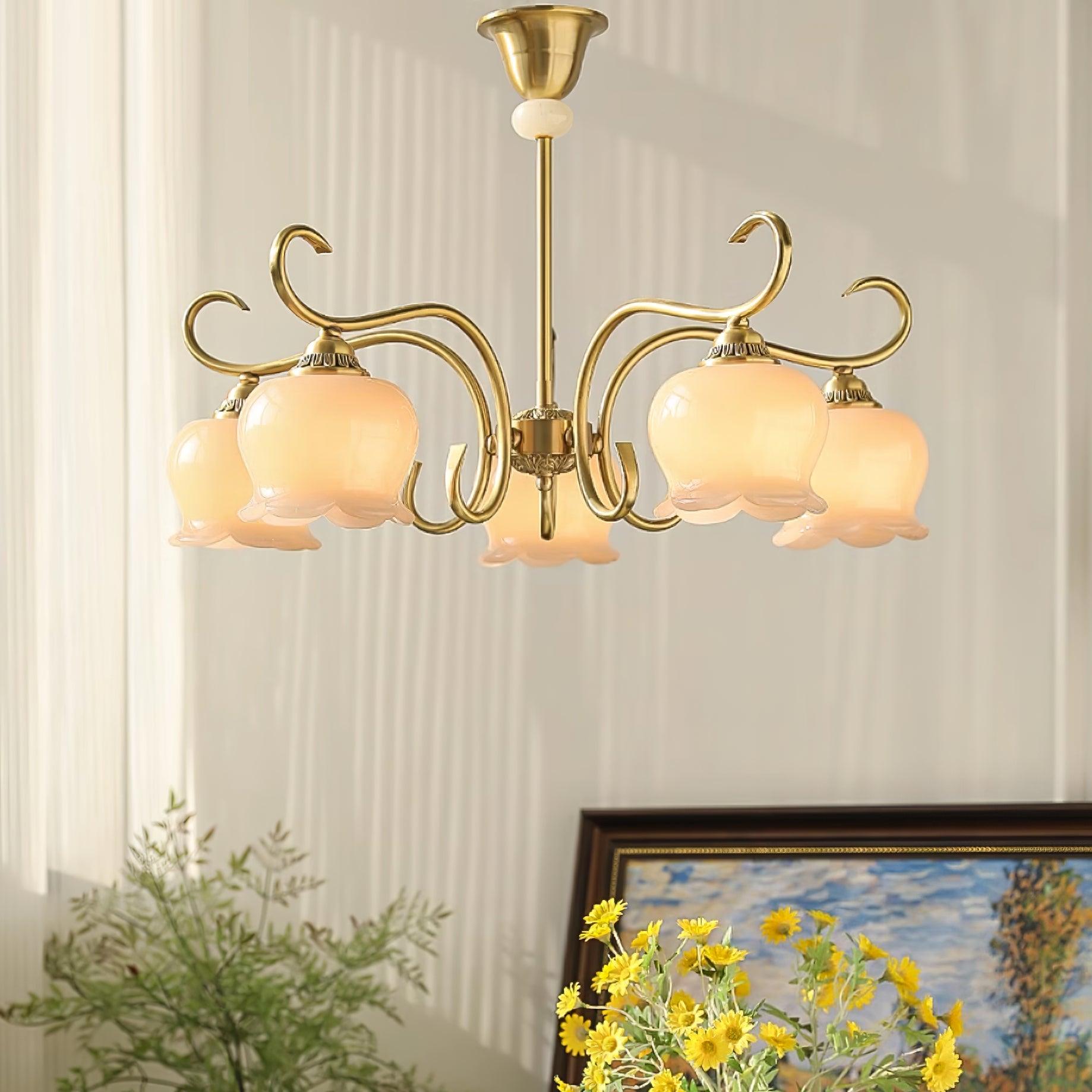 Mullan Lustre Laiton Résine Blanc Or - Neutralighting